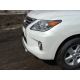 Защита передняя овальная короткая 75-42 мм ТСС для Lexus LX-570 2012-2015