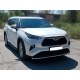 Защита переднего  бампера d-43 одинарная для Toyota Highlander 2019 – н.в.