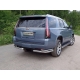 Защита задняя двойные уголки 76-42 мм ТСС для Cadillac Escalade 2015-2021