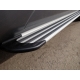 Пороги алюминиевые Slim Line Silver ТСС для Jeep Cherokee 2014-2018