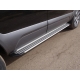 Пороги алюминиевые Slim Line Silver ТСС для Jeep Cherokee 2014-2018
