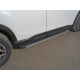 Пороги алюминиевые Slim Line Silver ТСС для Subaru Forester S5 2018-2021