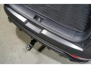 Накладки на задний бампер (лист шлифованный надпись Tucson) 3шт для Hyundai Tucson 2020 – н.в. HYUNTUC21-08