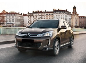 Пороги алюминиевые Rival Black New для Mitsubishi ASX/Outlander/Peugeot 4007/4008/Citroen C № F173ALB.4005.1
