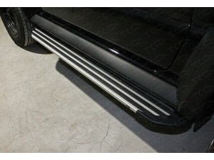 Пороги алюминиевые Slim line Silver для Suzuki Jimny № SUZJIM19-24S