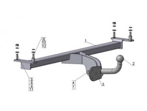 ТСУ Фаркоп Avtos на Chery Amulet № CE 01